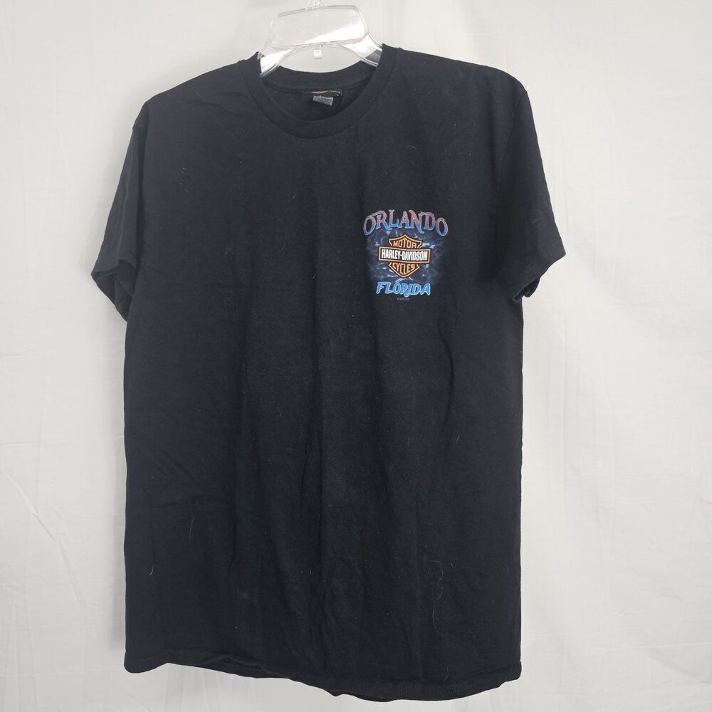 Harley Davidson Black Men's Size Medium Orlando Florida Mermaid Graphic Tee